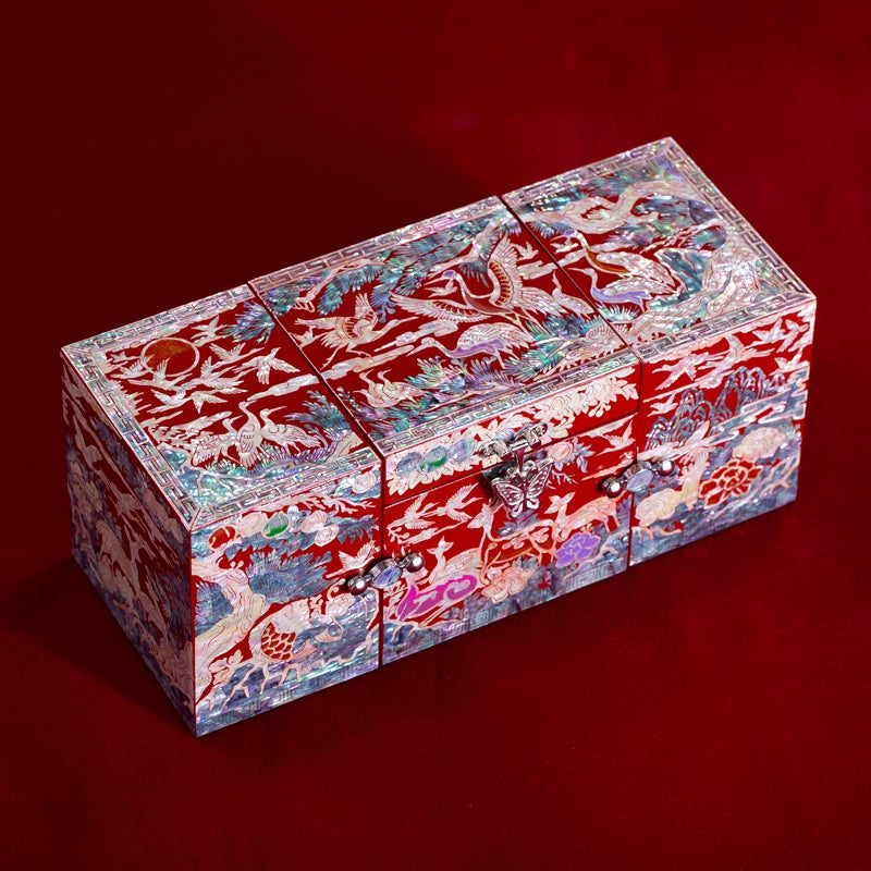 Elegant Multi-Compartment Jewelry Box – Handcrafted Heritage Design, Perfect for Gifts