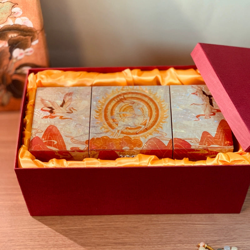 Exquisite Chinese Traditional Craft Nine-Colored Deer Jewelry Box