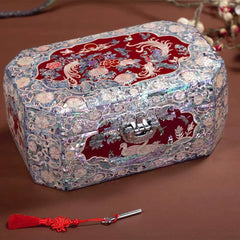 Exquisite Chinese-Style Wooden Jewelry Box - Handcrafted Luxury Gift