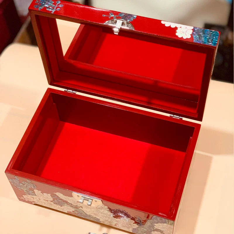 Exquisite Chinese-Style Wooden Jewelry Box – Handcrafted Luxury Gift