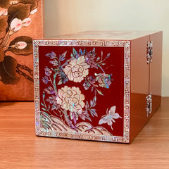 Handcrafted Exquisite Chinese-Inspired Wooden Jewelry Box