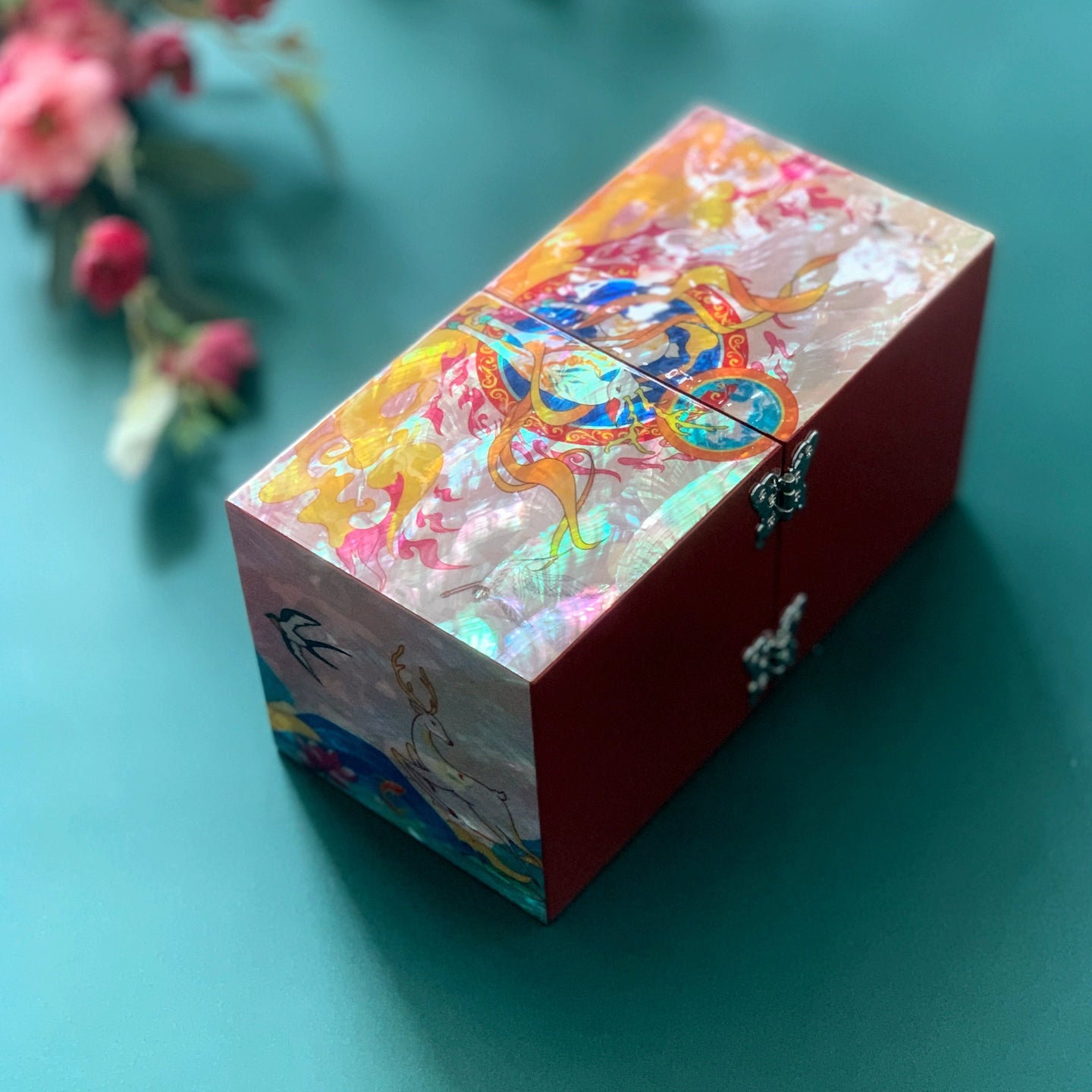 Exquisite Chinese Jewelry Box – Traditional Wedding Gift, Handcrafted Lacquerware, Cultural Keepsake
