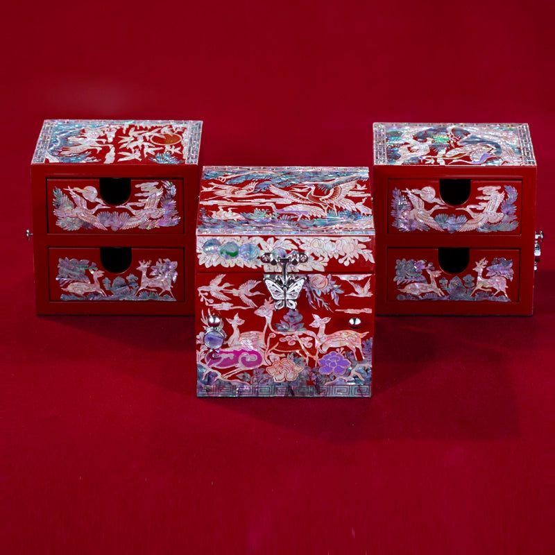 Elegant Multi-Compartment Jewelry Box – Handcrafted Heritage Design, Perfect for Gifts