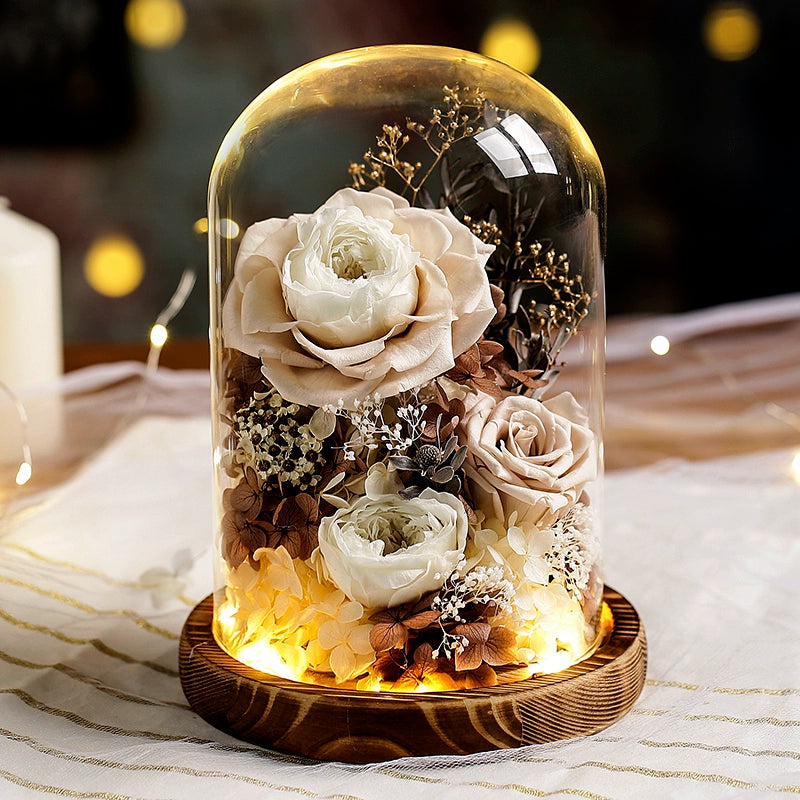 Timless Devotion - Preserved Rose Heart Keepsake, Eternal Floral Gift for Wedding, Anniversary