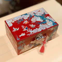 Exquisite Chinese-Style Wooden Jewelry Box – Handcrafted Luxury Gift