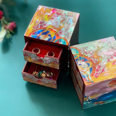 Exquisite Chinese Jewelry Box – Traditional Wedding Gift, Handcrafted Lacquerware, Cultural Keepsake
