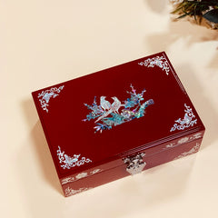 Handcrafted Vintage Exquisite Chinese Antique-Style Wooden Jewelry Box