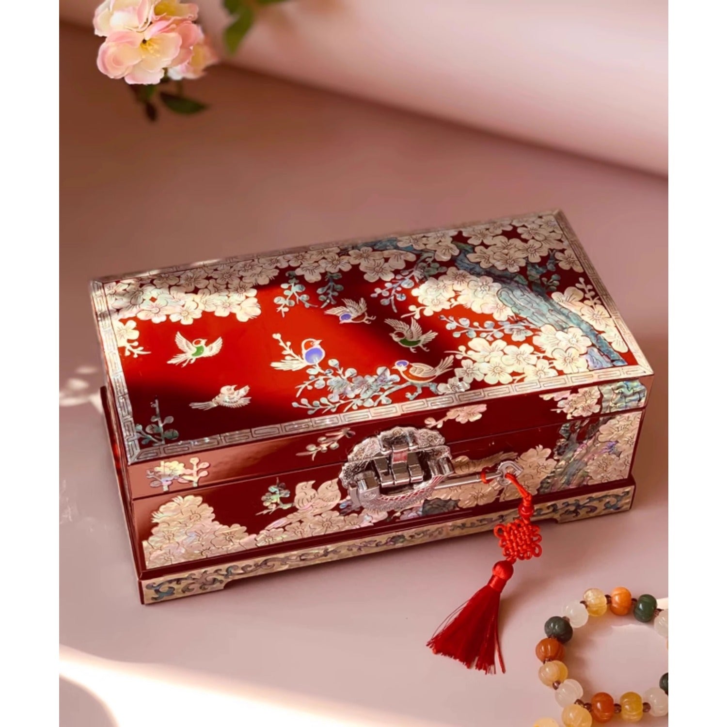 Exquisite Chinese-Style Wooden Jewelry Box – Handcrafted Cultural Heritage Gift