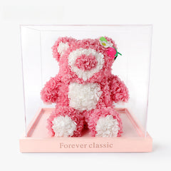 Kirby Series – Eternal Floral Preserved Flower Kirby & Strawberry Bear Sculpture Artistic Keepsake
