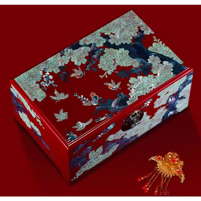 Exquisite Chinese-Style Wooden Jewelry Box – Handcrafted Luxury Gift