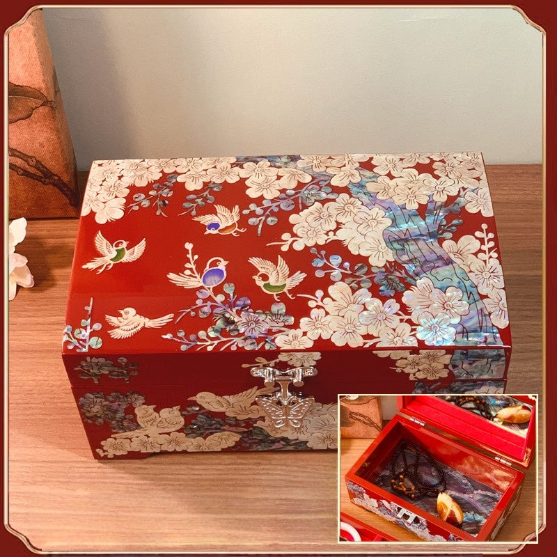 Exquisite Chinese Traditional Shell Carving Jewelry Set – Handcrafted Cultural Artifact