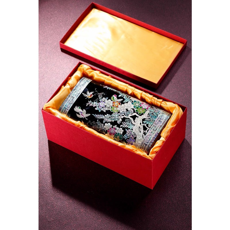 Exquisite Chinese Style Jewelry Box - Handcrafted Floral Lacquerware