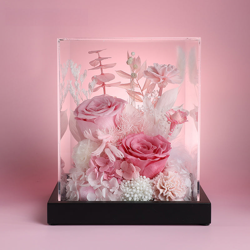 Blooming Rose – Preserved Real Rose & Sunflower Gift Box, Luxury Floral Arrangement